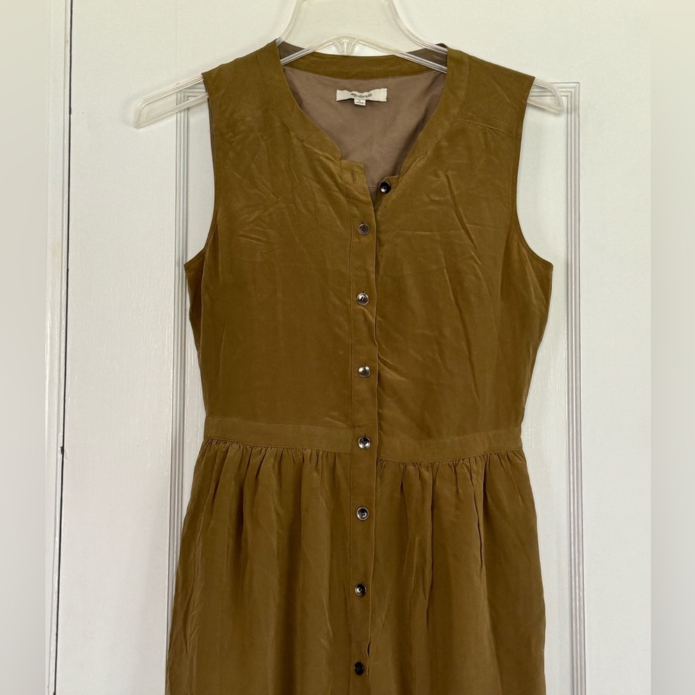 Madewell Silk Button Mini dress​ - Picture 2 of 6